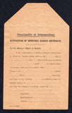 TRANSVAAL 1901 OFFICIAL MAIL & INFECTIOUS DISEASES