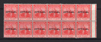 TRINIDAD & TOBAGO - 1909 - OFFICIAL ISSUE & MULTIPLE: 1d rose red with 'OFFICIAL' overprint (Type O2). A fine mint side marginal block of twelve. (SG O9)  (TRI/32742)