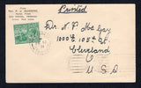 TRINIDAD & TOBAGO - 1931 - CANCELLATION & RATE: Unsealed cover with manuscript 'Printed' at top franked with single 1922 ½d green GV issue (SG 218) tied by fine SAN RAPHAEL cds dated FEB 12 1931. Addressed to USA with PORT OF SPAIN transit mark on reverse. A scarcer origination.  (TRI/34539)