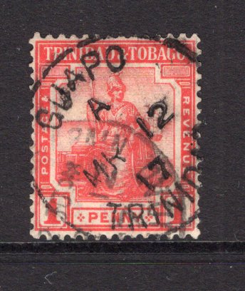 TRINIDAD & TOBAGO - 1913 - CANCELLATION: 1d bright red used with fine central strike of GUAPO cds dated MAY 12 1917. Uncommon. (SG 150)  (TRI/40524)