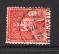 TRINIDAD & TOBAGO - 1876 - CANCELLATION: 1d carmine 'Britannia' issue, perf 12½, fine used with good strike of number '23' TRAVELLING P.O. cds of CEDROS STEAMER (small numerals) dated during the 1870's. (SG 69d)  (TRI/6629)