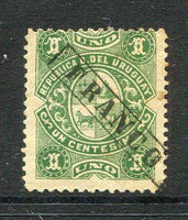 URUGUAY - 1883 - OFFICIALS: 1c green 'Litho' issue with boxed 'FRANCO' official overprint, a fine unused copy. Scarce & underrated stamp. (SG O74)  (URU/3751)