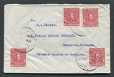 VENEZUELA - 1939 - CANCELLATION: Cover franked with 4 x 1938 10c carmine (SG 571) tied by three strikes of GUATIRE cds. Addressed to USA with CARACAS transit cds on reverse.  (VEN/20434)