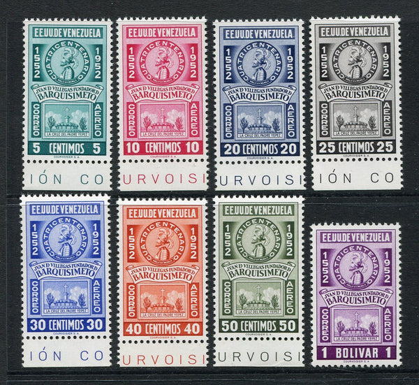 VENEZUELA - 1952 - COMMEMORATIVES: 'Fourth Centenary of Foundation of Barquisimeto' AIR issue, the set of eight fine unmounted mint. (SG 1120/1127)  (VEN/24195)