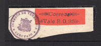 VENEZUELA - 1903 - CIVIL WAR ISSUES - CARUPANO: 25c black on orange second CARUPANO 'Provisional' issue, a fine used copy tied on piece by undated CORREOS DE VENEZUELA CARUPANO 'Arms' cancel in purple. Scarce. 2021 Pedro Meri certificate accompanies. (SG 245)  (VEN/26180)