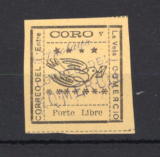 VENEZUELA 1889 LOCAL ISSUE - CORO Y LA VELA