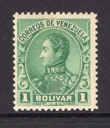 VENEZUELA - 1899 - DEFINITIVES: 1b yellow green 'Bolivar' issue a fine mint copy. (SG 184)  (VEN/3872)