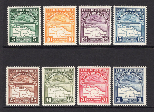 VENEZUELA - 1938 - AIRMAILS: 'Airmail' colour change issue set of eight fine mint. (SG 575/582)  (VEN/3897)