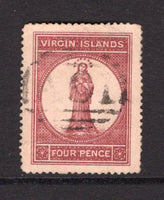 VIRGIN ISLANDS - 1867 - CLASSIC ISSUES: 4d lake brown on buff 'Virgin Mary' issue, no watermark, perf 15, a fine lightly used copy. (SG 17)  (VIR/16585)