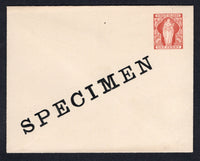 VIRGIN ISLANDS - 1901 - POSTAL STATIONERY: 1d red brown on light buff postal stationery envelope (H&G B1) large 'SPECIMEN' overprint in black.  (VIR/27396)