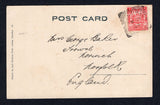 ZANZIBAR - 1907 - POSTCARD: Black & white PPC 'Zanzibar - Native Cottages' franked on message side with 1904 1a rose red (SG 211) tied by ZANZIBAR squared circle cds. Addressed to UK.  (ZAN/23205)