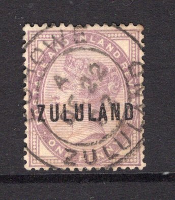 ZULULAND - 1888 - QV ISSUE: 1d deep purple QV issue of Great Britain with 'ZULULAND' overprint, a fine used copy with central ESHOWE cds dated DEC 22 1892. (SG 2)  (ZUL/16799)