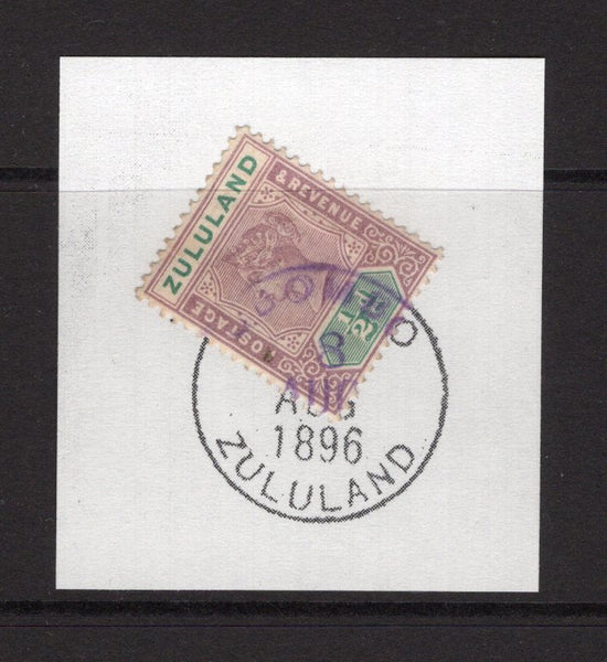 ZULULAND - 1894 - CANCELLATION: ½d dull mauve & green QV issue, a fine used copy with part strike of UBOMBO cds. (SG 20)  (ZUL/16802)